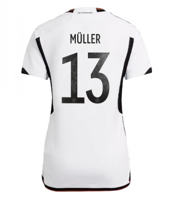 Lacne Ženy Futbalové dres Nemecko Thomas Muller #13 MS 2022 Krátky Rukáv - Domáci